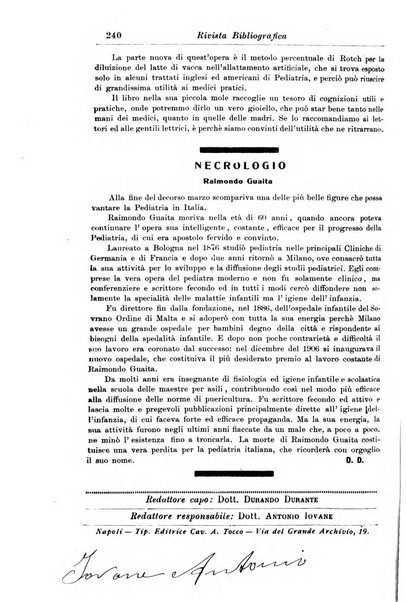 La pediatria periodico mensile indirizzato al progresso degli studi sulle malattie dei bambini