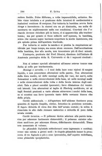 La pediatria periodico mensile indirizzato al progresso degli studi sulle malattie dei bambini