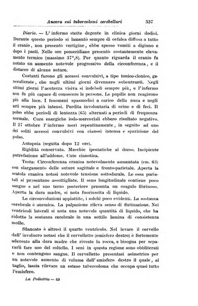 La pediatria periodico mensile indirizzato al progresso degli studi sulle malattie dei bambini