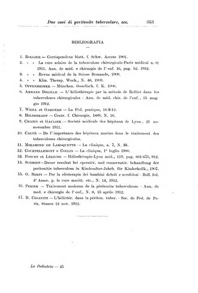 La pediatria periodico mensile indirizzato al progresso degli studi sulle malattie dei bambini