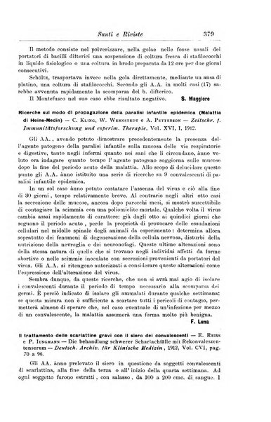 La pediatria periodico mensile indirizzato al progresso degli studi sulle malattie dei bambini