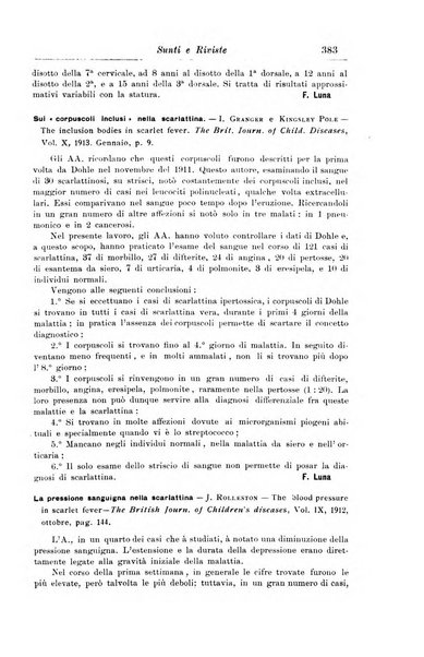 La pediatria periodico mensile indirizzato al progresso degli studi sulle malattie dei bambini