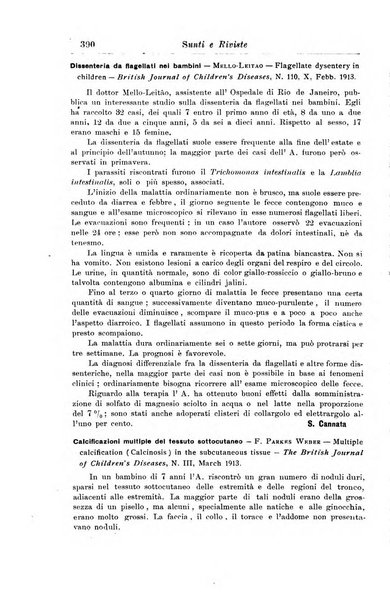 La pediatria periodico mensile indirizzato al progresso degli studi sulle malattie dei bambini