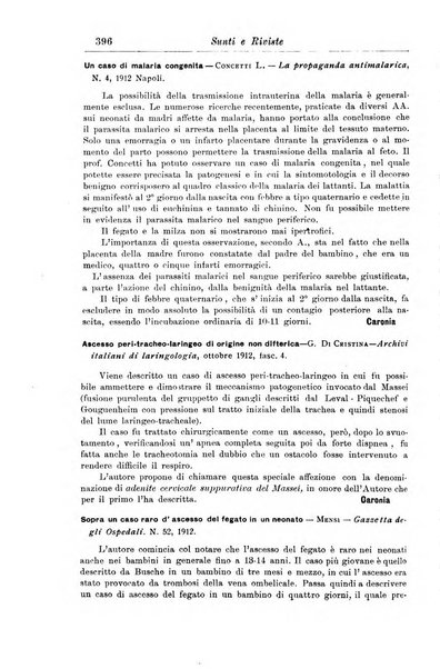 La pediatria periodico mensile indirizzato al progresso degli studi sulle malattie dei bambini