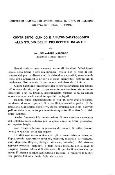 La pediatria periodico mensile indirizzato al progresso degli studi sulle malattie dei bambini