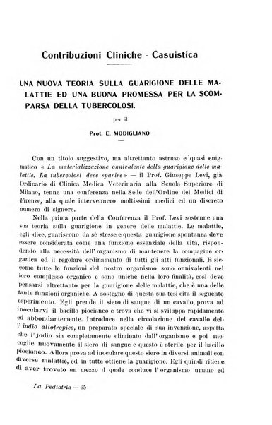 La pediatria periodico mensile indirizzato al progresso degli studi sulle malattie dei bambini