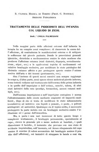 La pediatria periodico mensile indirizzato al progresso degli studi sulle malattie dei bambini