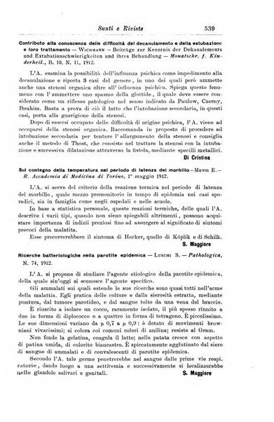 La pediatria periodico mensile indirizzato al progresso degli studi sulle malattie dei bambini