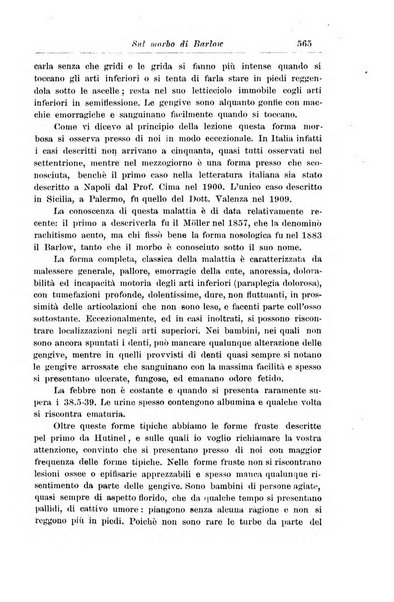 La pediatria periodico mensile indirizzato al progresso degli studi sulle malattie dei bambini