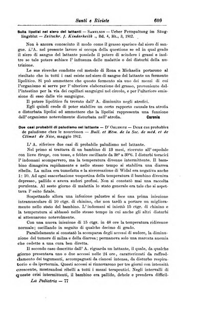 La pediatria periodico mensile indirizzato al progresso degli studi sulle malattie dei bambini