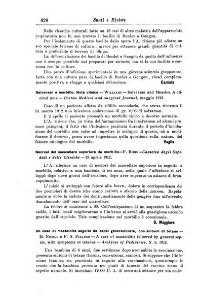 La pediatria periodico mensile indirizzato al progresso degli studi sulle malattie dei bambini