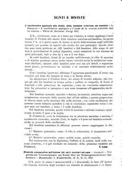 La pediatria periodico mensile indirizzato al progresso degli studi sulle malattie dei bambini