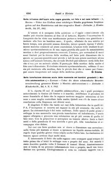 La pediatria periodico mensile indirizzato al progresso degli studi sulle malattie dei bambini