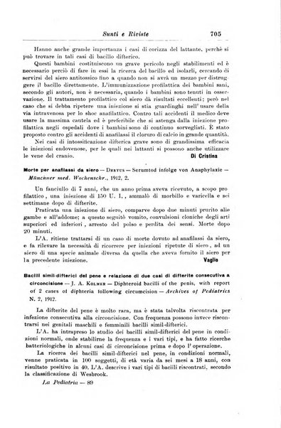 La pediatria periodico mensile indirizzato al progresso degli studi sulle malattie dei bambini