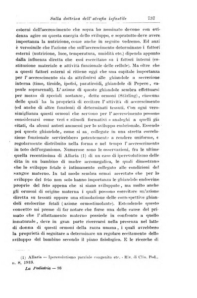 La pediatria periodico mensile indirizzato al progresso degli studi sulle malattie dei bambini