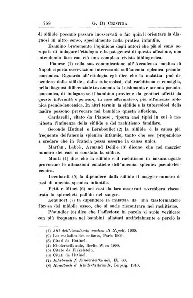 La pediatria periodico mensile indirizzato al progresso degli studi sulle malattie dei bambini