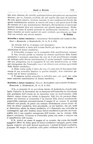 La pediatria periodico mensile indirizzato al progresso degli studi sulle malattie dei bambini