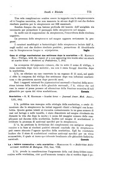 La pediatria periodico mensile indirizzato al progresso degli studi sulle malattie dei bambini