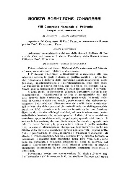 La pediatria periodico mensile indirizzato al progresso degli studi sulle malattie dei bambini