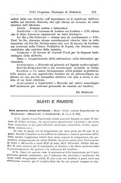 La pediatria periodico mensile indirizzato al progresso degli studi sulle malattie dei bambini