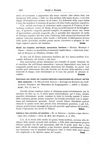 La pediatria periodico mensile indirizzato al progresso degli studi sulle malattie dei bambini