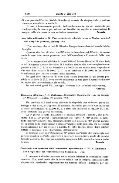 La pediatria periodico mensile indirizzato al progresso degli studi sulle malattie dei bambini