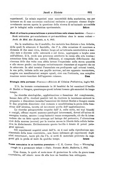 La pediatria periodico mensile indirizzato al progresso degli studi sulle malattie dei bambini