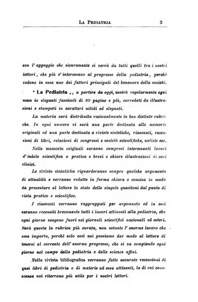 La pediatria periodico mensile indirizzato al progresso degli studi sulle malattie dei bambini