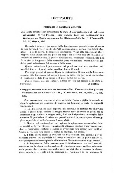 La pediatria periodico mensile indirizzato al progresso degli studi sulle malattie dei bambini