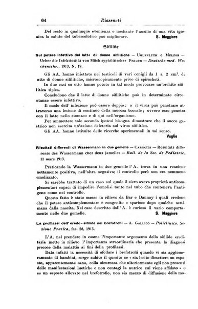 La pediatria periodico mensile indirizzato al progresso degli studi sulle malattie dei bambini