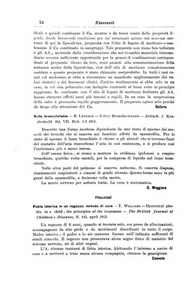 La pediatria periodico mensile indirizzato al progresso degli studi sulle malattie dei bambini