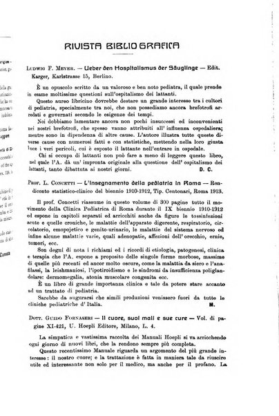 La pediatria periodico mensile indirizzato al progresso degli studi sulle malattie dei bambini