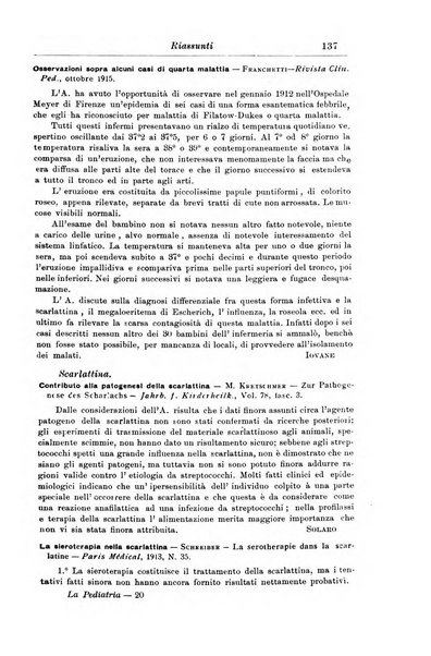 La pediatria periodico mensile indirizzato al progresso degli studi sulle malattie dei bambini