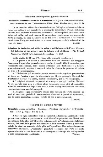 La pediatria periodico mensile indirizzato al progresso degli studi sulle malattie dei bambini