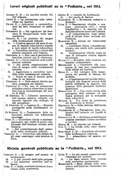 La pediatria periodico mensile indirizzato al progresso degli studi sulle malattie dei bambini