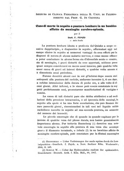 La pediatria periodico mensile indirizzato al progresso degli studi sulle malattie dei bambini