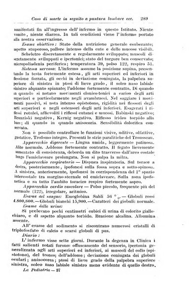 La pediatria periodico mensile indirizzato al progresso degli studi sulle malattie dei bambini