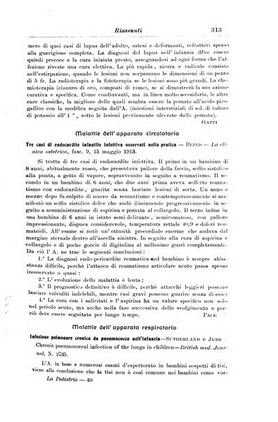 La pediatria periodico mensile indirizzato al progresso degli studi sulle malattie dei bambini