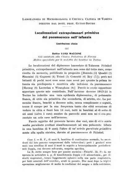 La pediatria periodico mensile indirizzato al progresso degli studi sulle malattie dei bambini