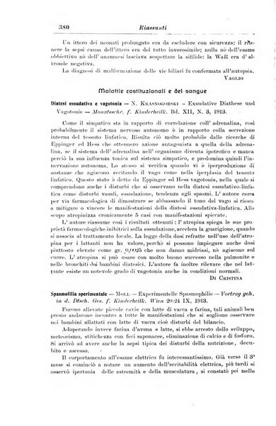 La pediatria periodico mensile indirizzato al progresso degli studi sulle malattie dei bambini