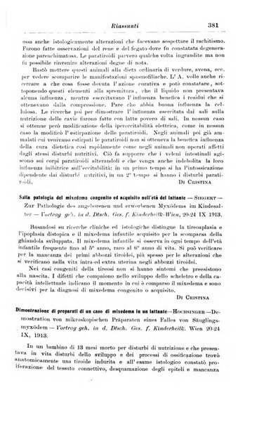 La pediatria periodico mensile indirizzato al progresso degli studi sulle malattie dei bambini