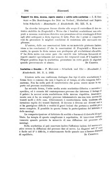 La pediatria periodico mensile indirizzato al progresso degli studi sulle malattie dei bambini