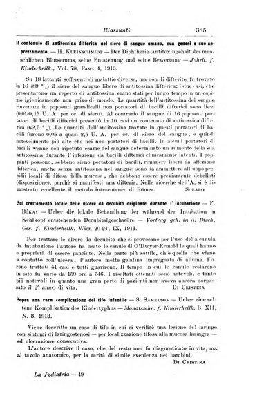 La pediatria periodico mensile indirizzato al progresso degli studi sulle malattie dei bambini