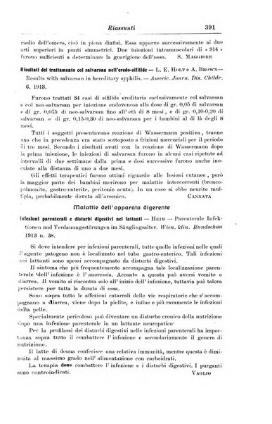 La pediatria periodico mensile indirizzato al progresso degli studi sulle malattie dei bambini