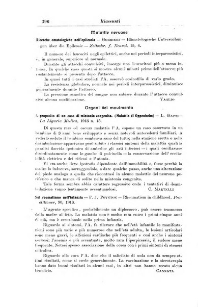 La pediatria periodico mensile indirizzato al progresso degli studi sulle malattie dei bambini