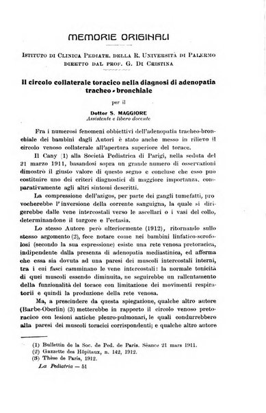 La pediatria periodico mensile indirizzato al progresso degli studi sulle malattie dei bambini