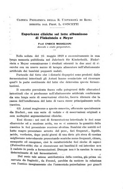 La pediatria periodico mensile indirizzato al progresso degli studi sulle malattie dei bambini