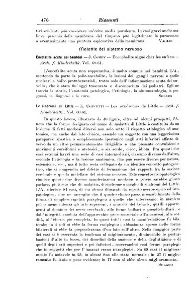 La pediatria periodico mensile indirizzato al progresso degli studi sulle malattie dei bambini