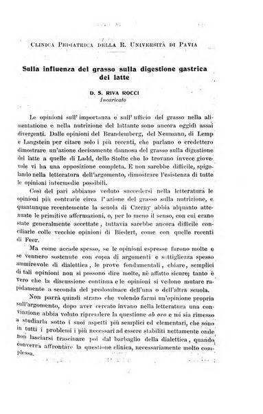 La pediatria periodico mensile indirizzato al progresso degli studi sulle malattie dei bambini