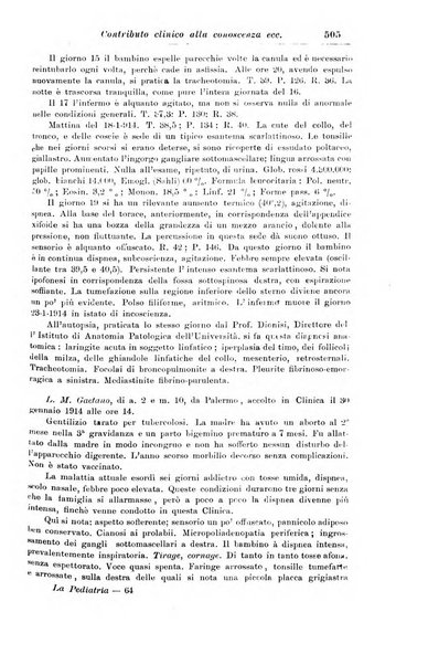 La pediatria periodico mensile indirizzato al progresso degli studi sulle malattie dei bambini